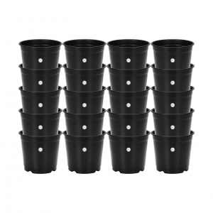 Kraft Seeds Gate Garden! 20 pcs 6 Plastic Plants Nursery Seedlings Pot/Pots Flower Plant Container Seed Starting Pots(Black)