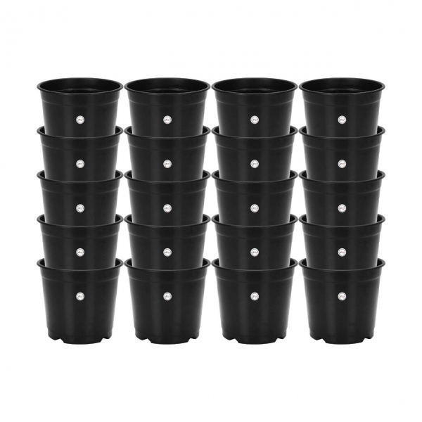 Kraft Seeds Gate Garden! 20 pcs 6 Plastic Plants Nursery Seedlings Pot/Pots Flower Plant Container Seed Starting Pots(Black)